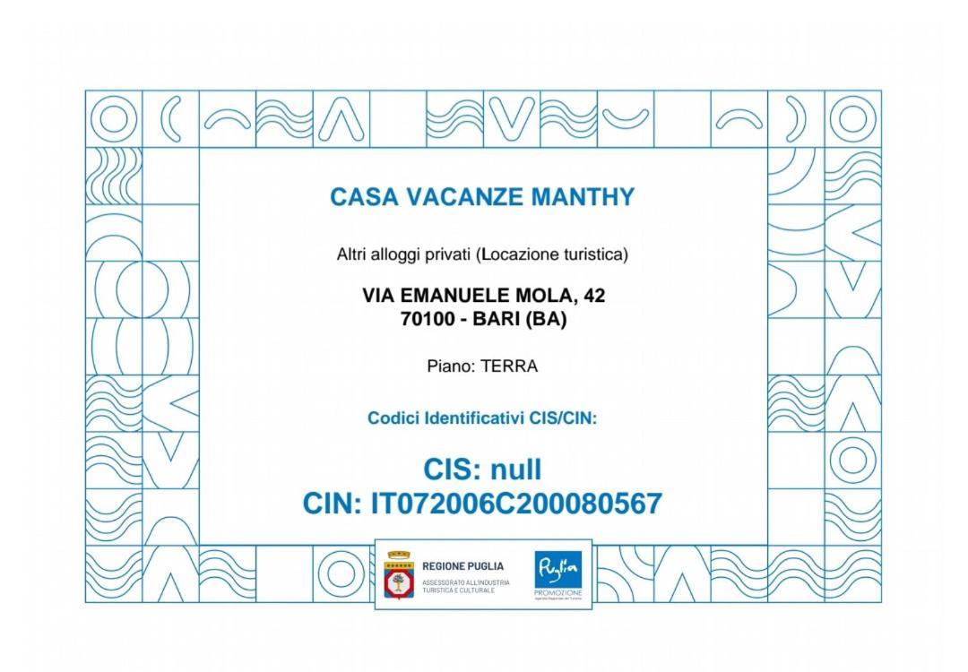 Hébergement de vacances Manthy Posizione Bari